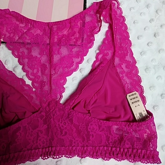 Victoria's Secret Pink Lace Racerback Bra - Picture 4 of 6